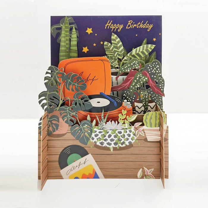 Miniature World pop-up card - BIRTHDAY