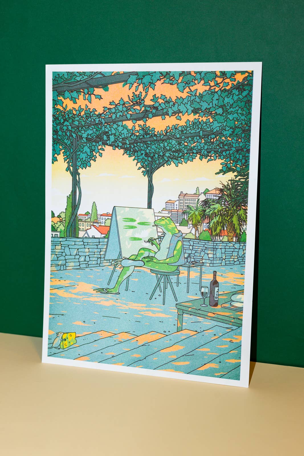 Poster van Liam Cobb uit de collectie IF 2 aan de muur, sfeerbeeld