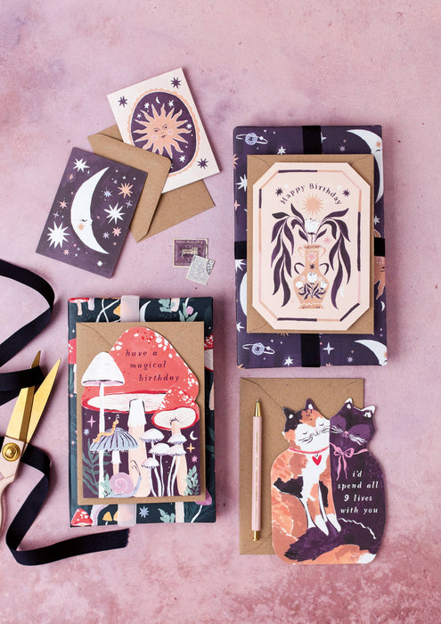 Nine Lives Cats-kaarten | Liefdeskaarten | Kattenjubileumkaarten