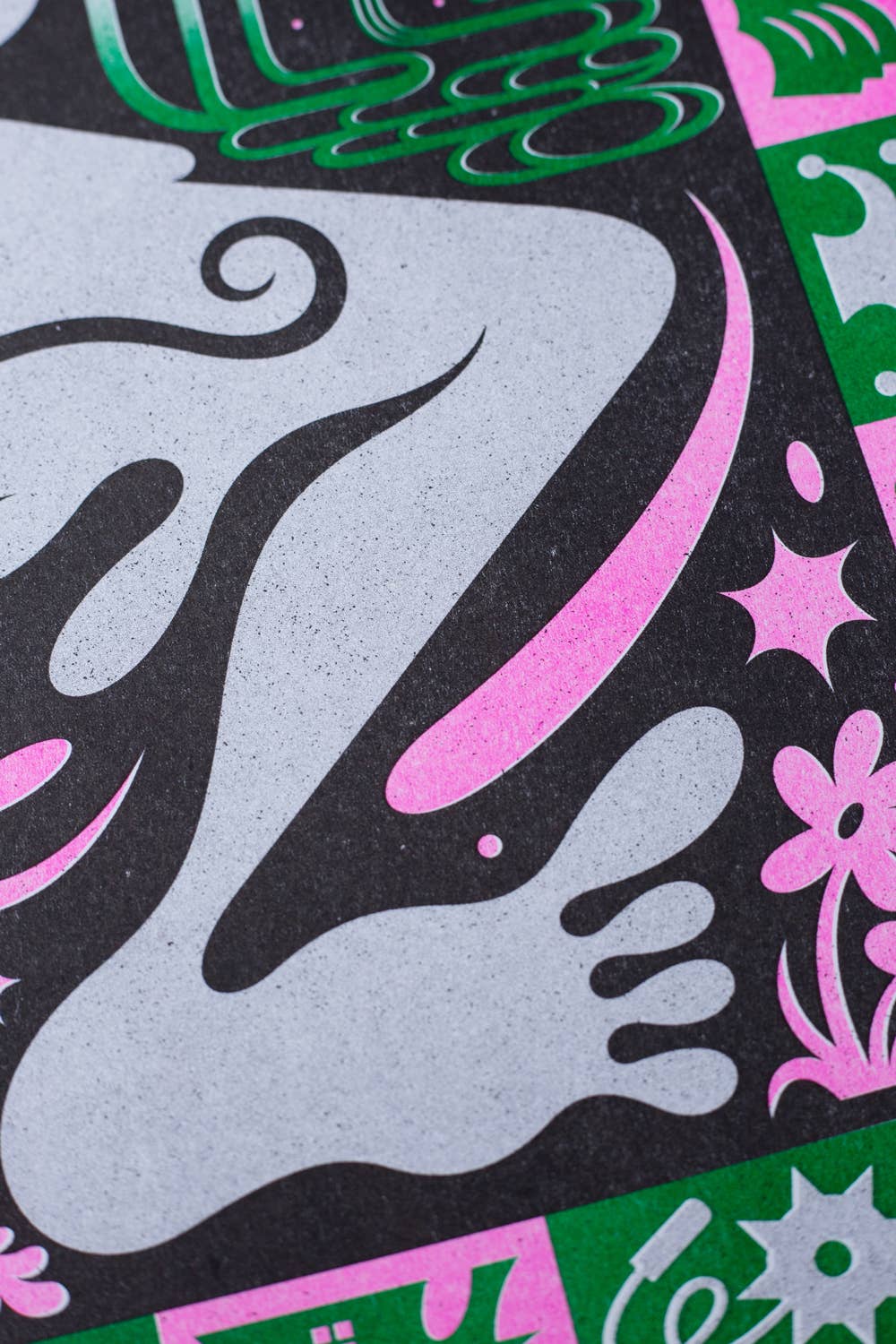 Poster 'If you could have anything' van Benedikt Luft, close-up van kleuren en raster