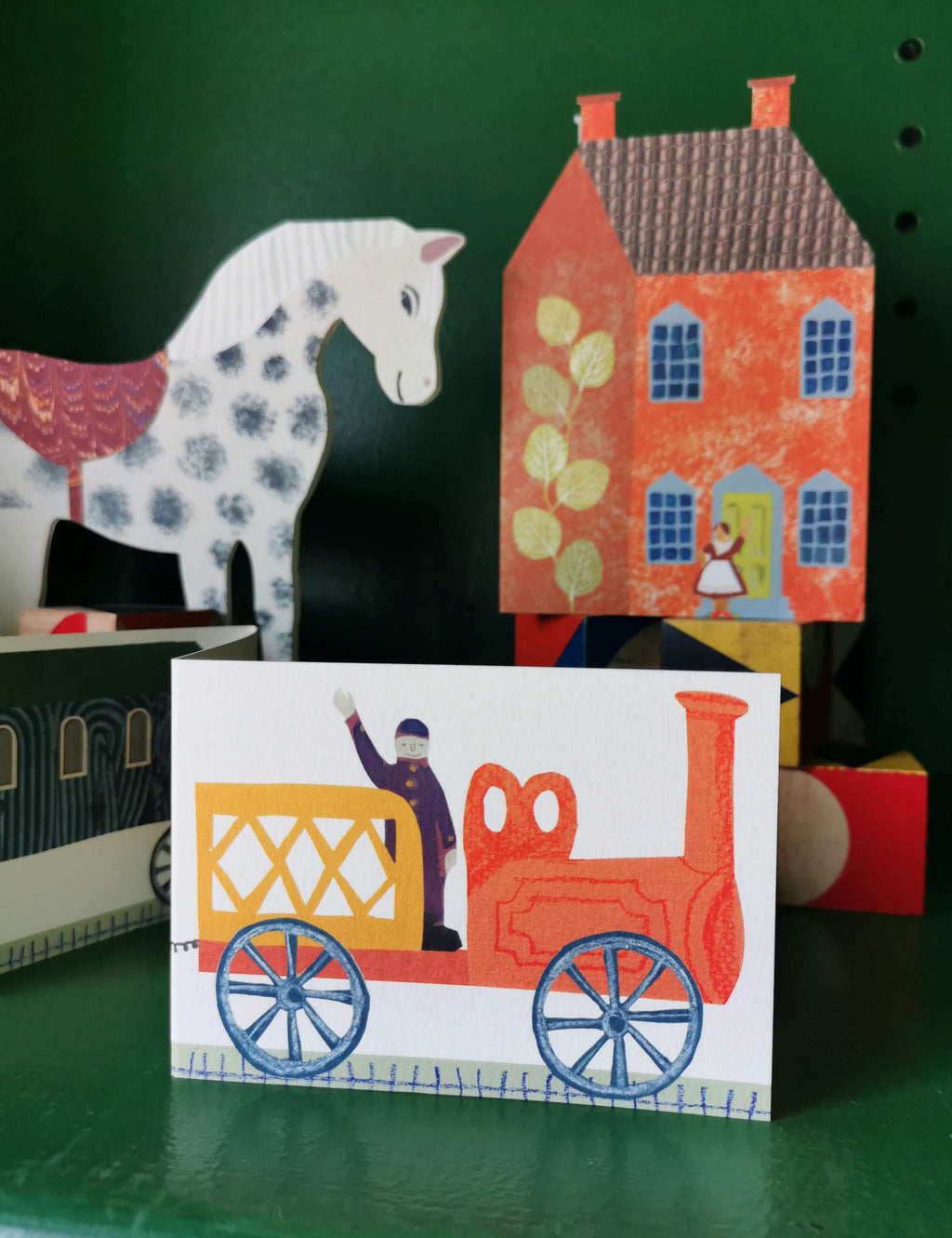Tirzah's Horse kaart met crèmekleurige envelop