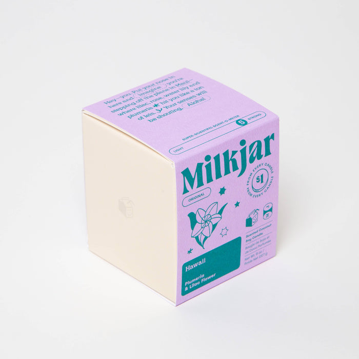 Hawaï - Plumeria & Lilac Coconut Soy kaars van 8 oz