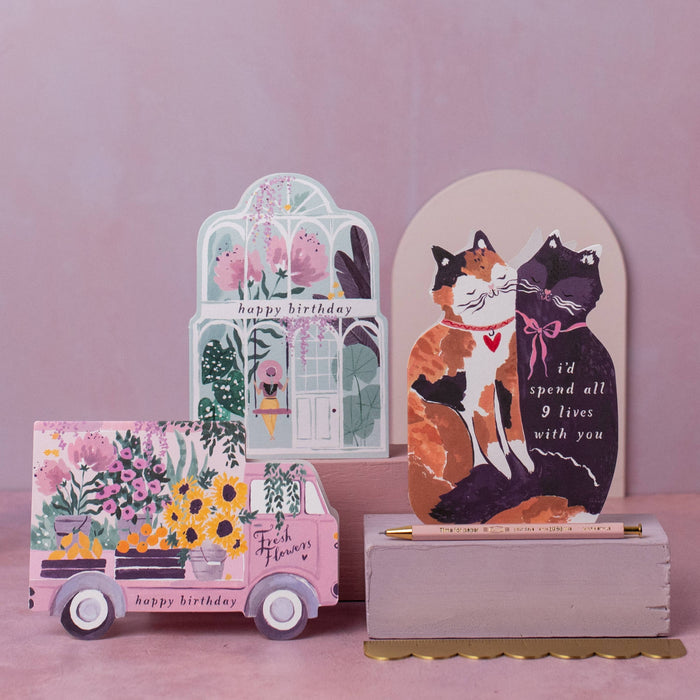Nine Lives Cats-kaarten | Liefdeskaarten | Kattenjubileumkaarten