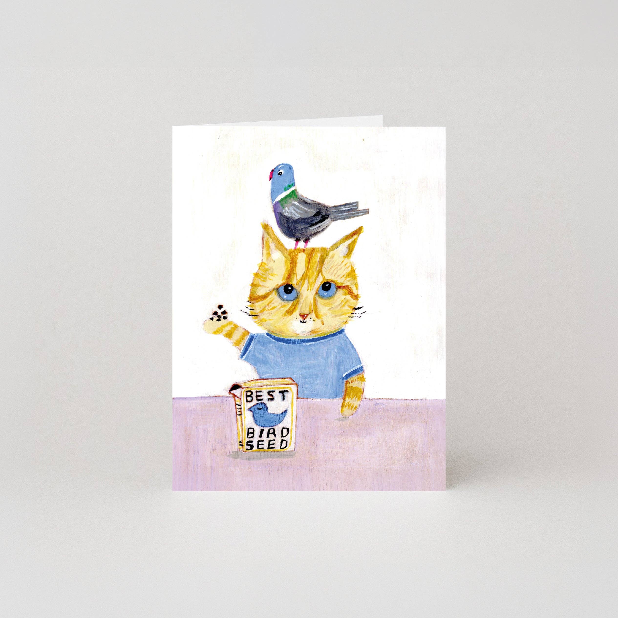Vogelzaad mini-kaart | Kattenkaart | Vogelkaart | Wenskaarten
