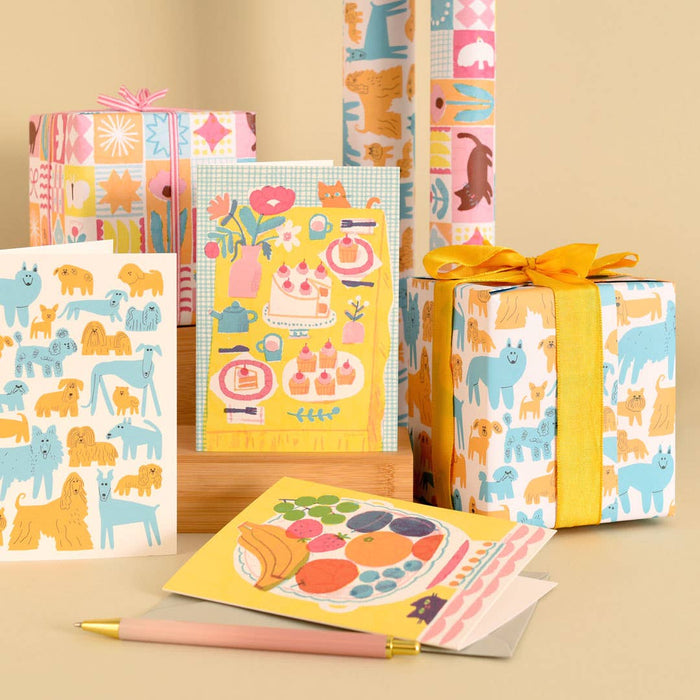 Theekransje | Alledaagse wenskaart | Kattenliefhebber, cupcakes