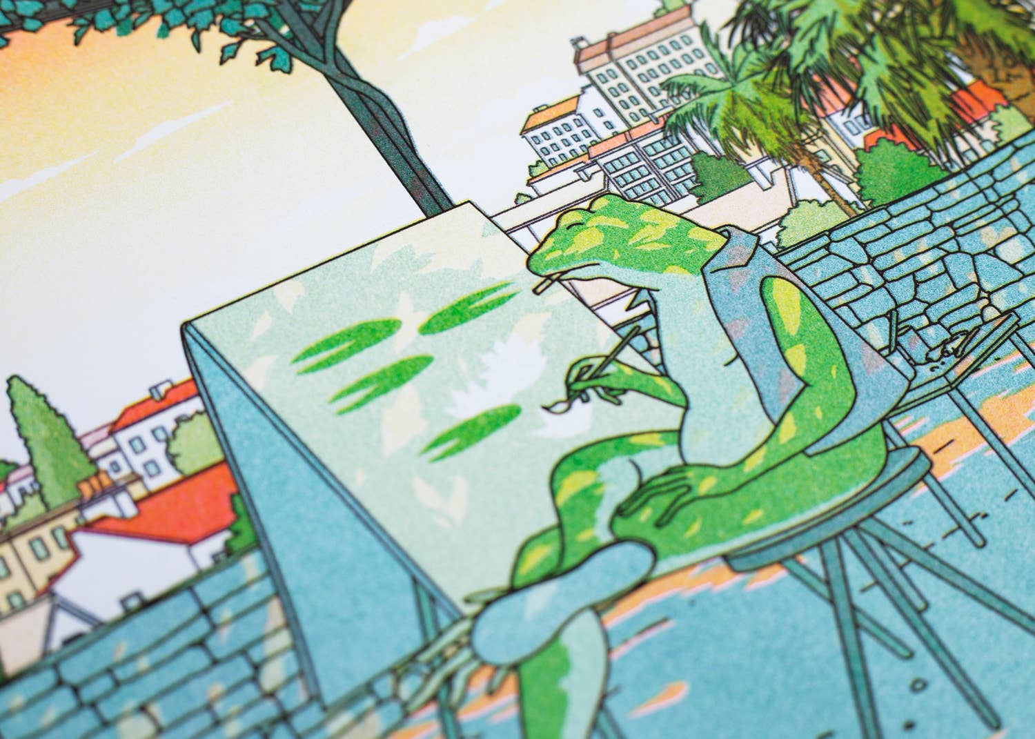 Poster van Liam Cobb, close-up van kleuren en raster