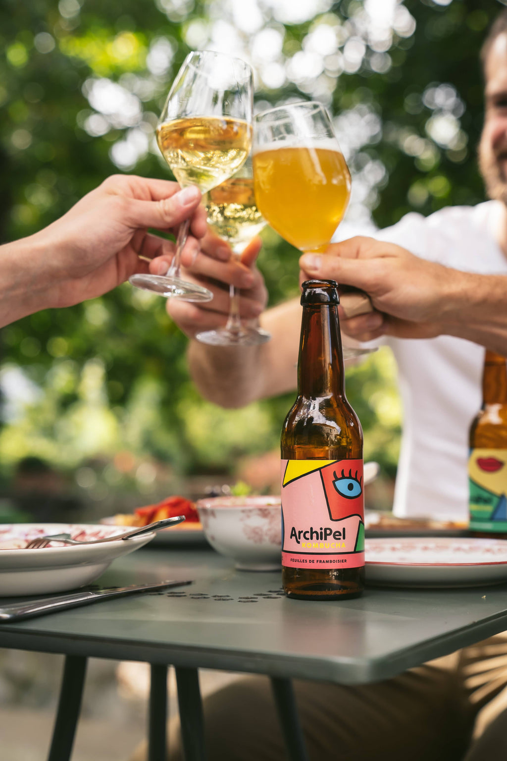 Biologische framboos kombucha, pak van 12 flesjes