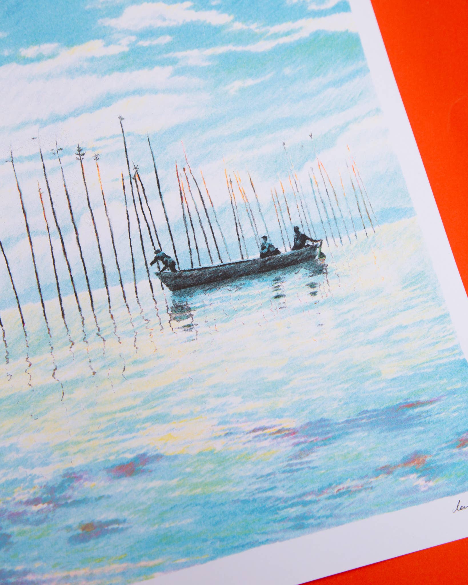 Poster 'Pour la suite du monde' van Clément Thoby, close-up van de druk