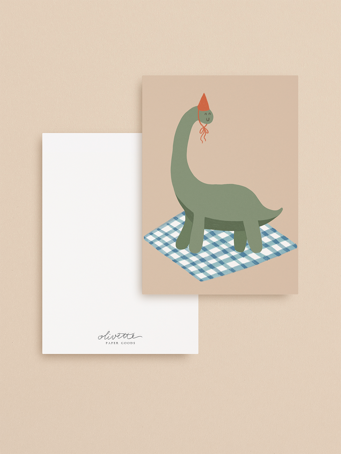 Ansichtkaart, verjaardagsdino