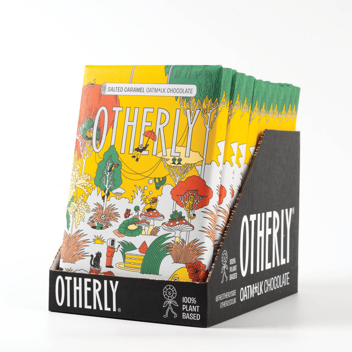 Verpakking Otherly Salted Caramel chocolade, achterzijde