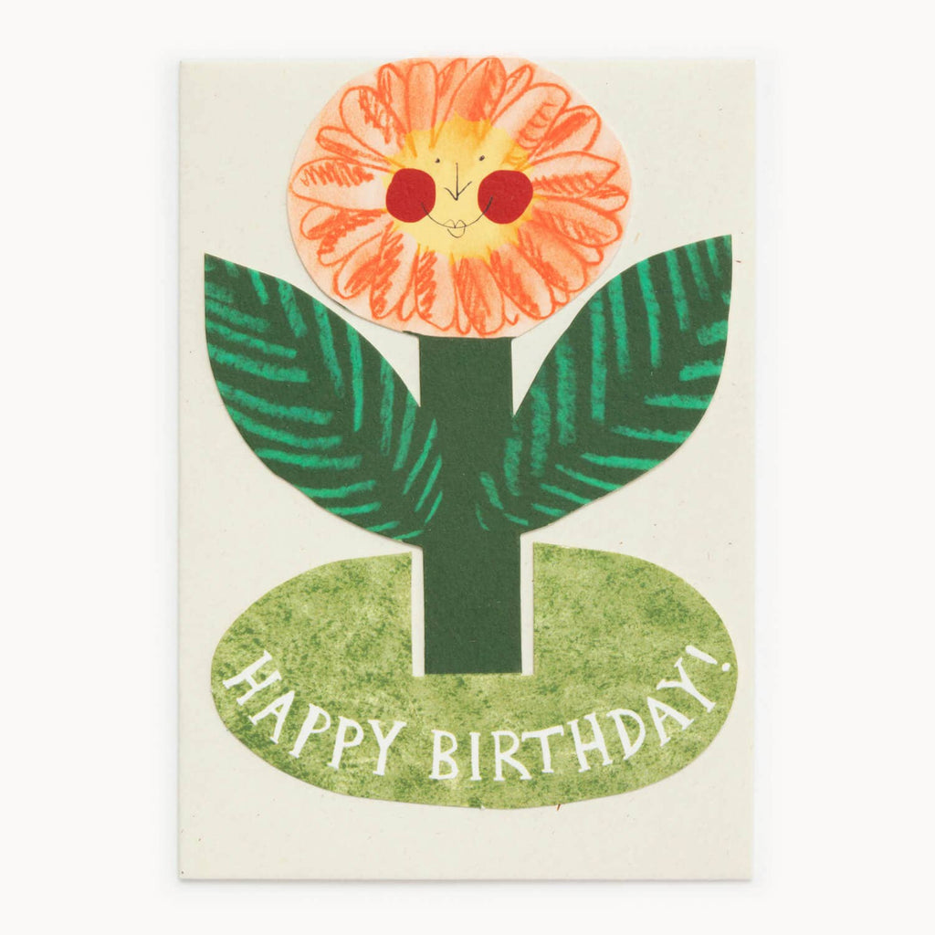 Gefeliciteerd met je verjaardag bloemenkaart in staande vorm
