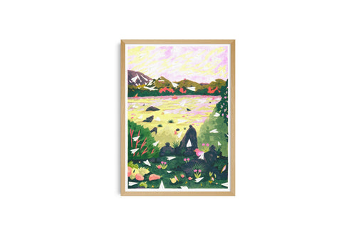 Risografieposter 'Paper Jam' van Camille Gobourg, gedrukt door KIBLIND Atelier