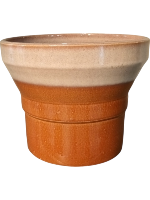 Laboro Pot Duo plantenpot in Ocher op neutrale achtergrond