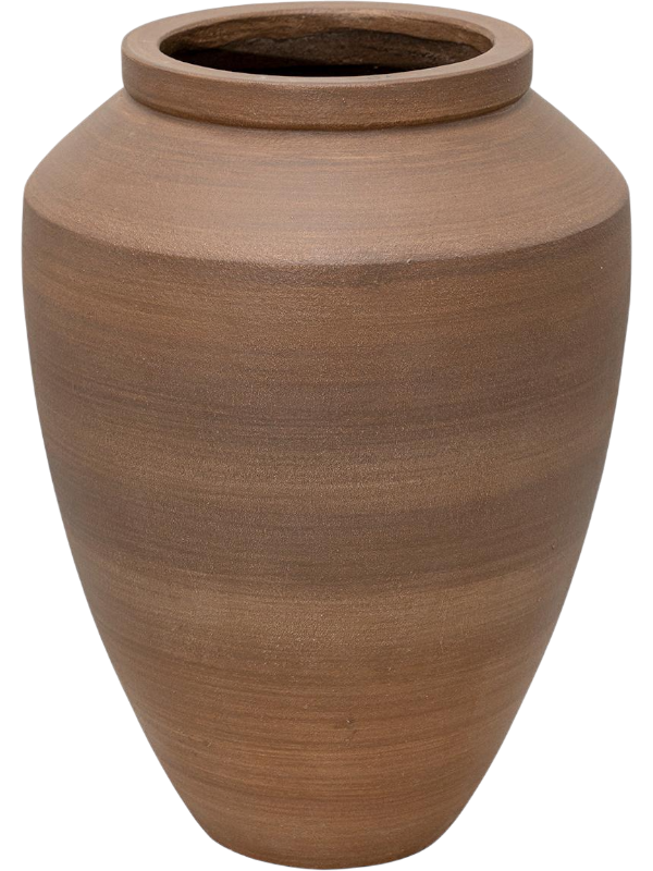 The Vessel Dafni M plantenpot in Root Brown op neutrale achtergrond