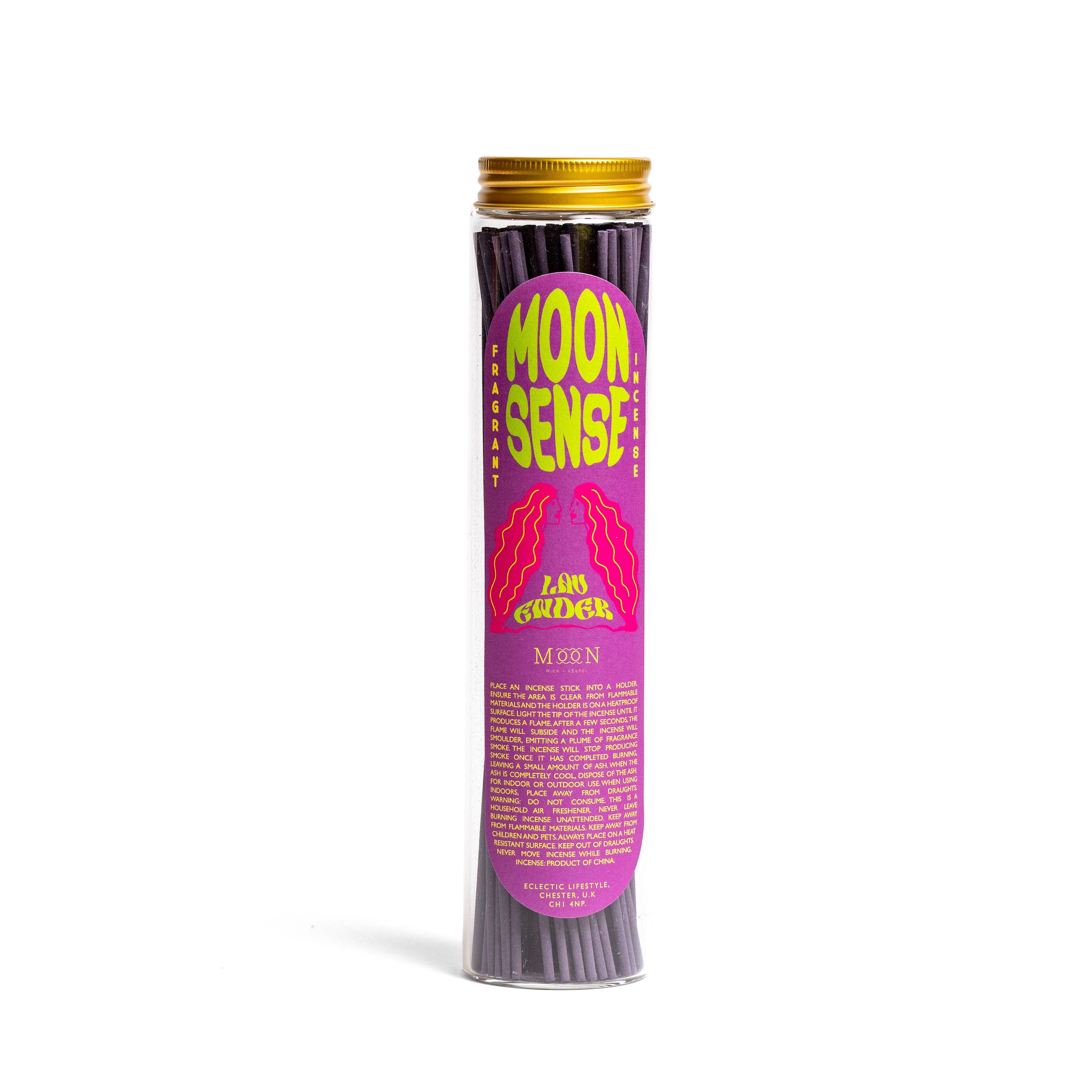 Moon Sense pot met 100 lavendel wierookstokjes, kalmerend bloemig