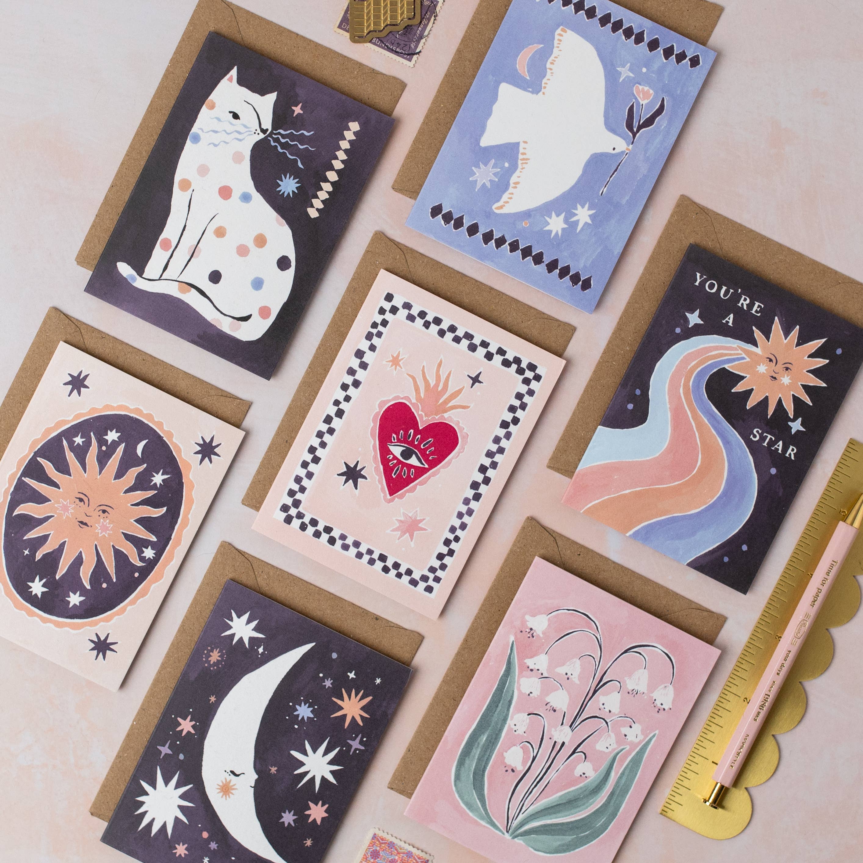 Dove Minikaarten | Blanco minikaarten | Mini-wenskaarten