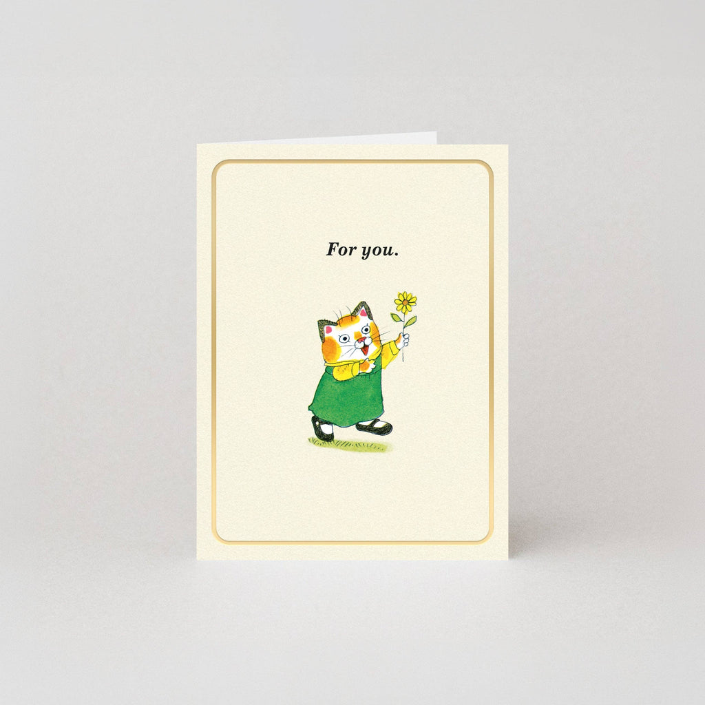 Voor jou - Goudfolie - Minikaart door Richard Scarry