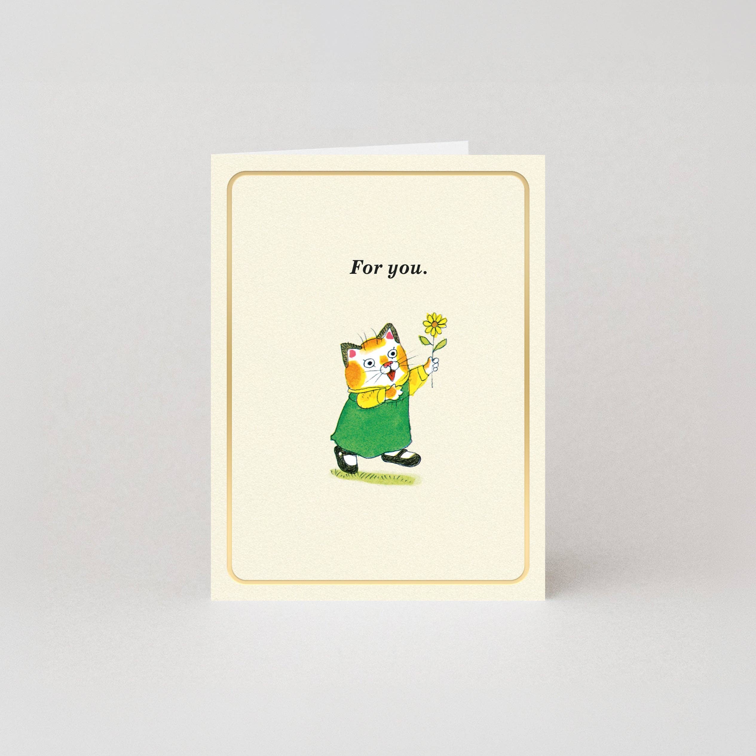 Voor jou - Goudfolie - Minikaart door Richard Scarry