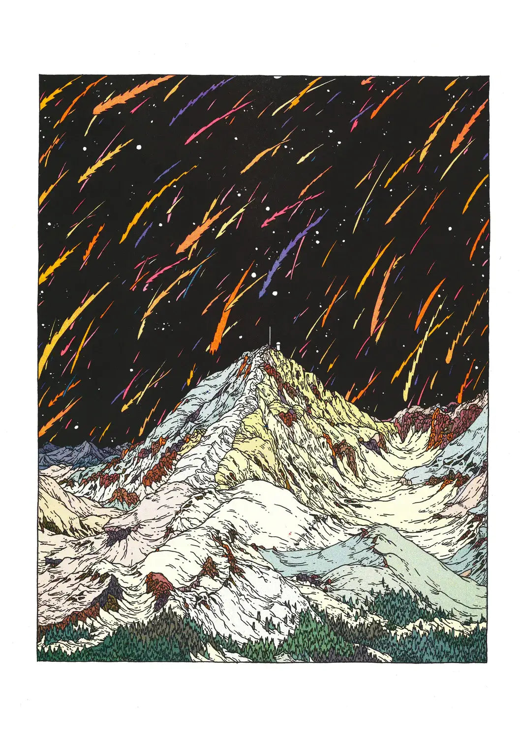 A3 poster 'Pic du Midi' van KIBLIND, extra weergave