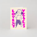 Lovely Vibes Mini Kaart | Neon Wenskaarten | Mini Groet
