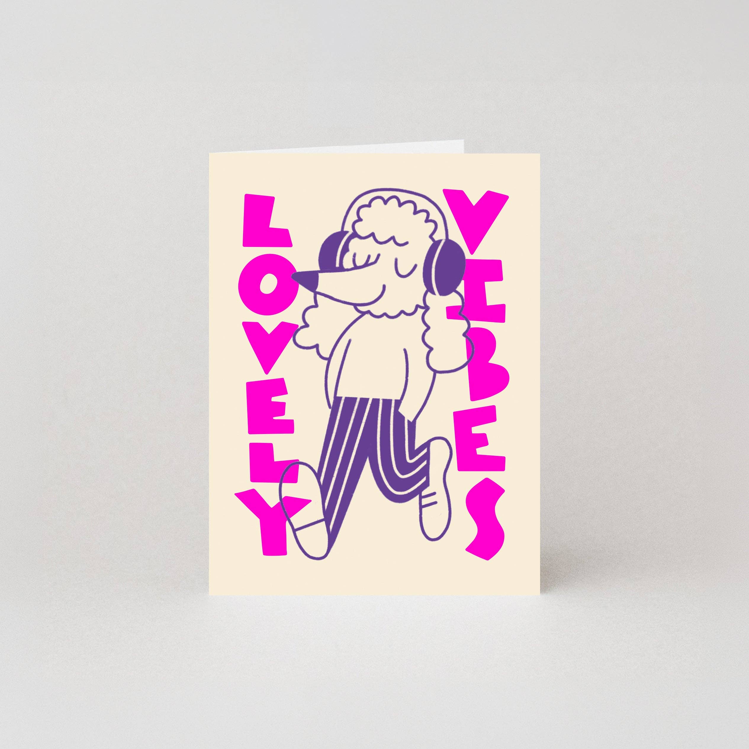 Lovely Vibes Mini Kaart | Neon Wenskaarten | Mini Groet