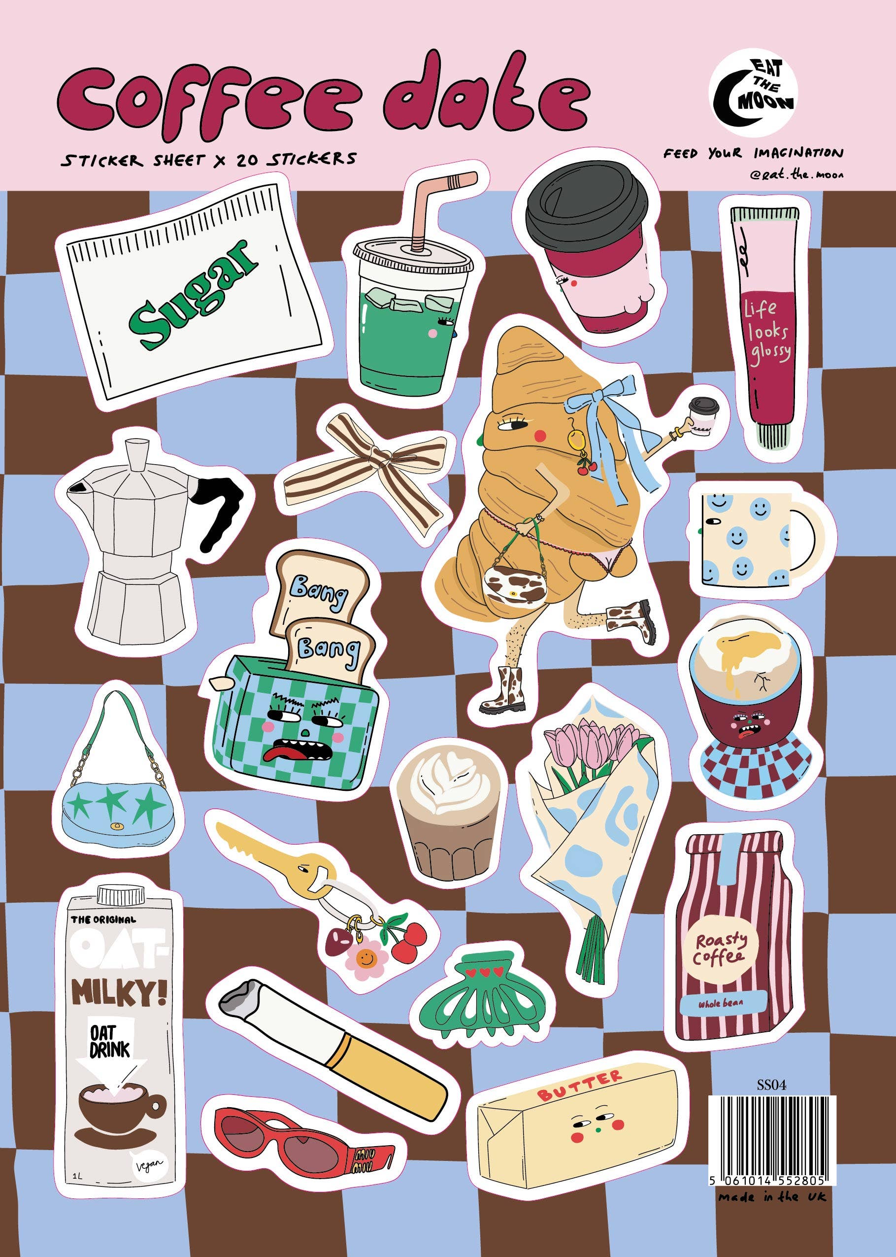 A5 stickervel; koffiedates ontwerp, notitieboeken