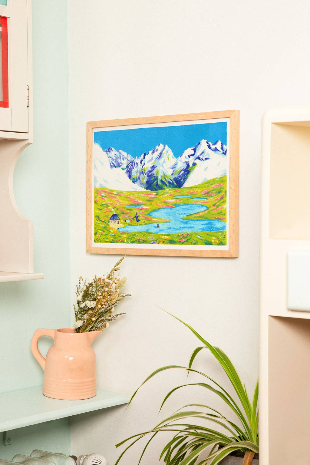 Poster Howl's Moving Castle van Laura Olivieri, close-up van kleuren en raster