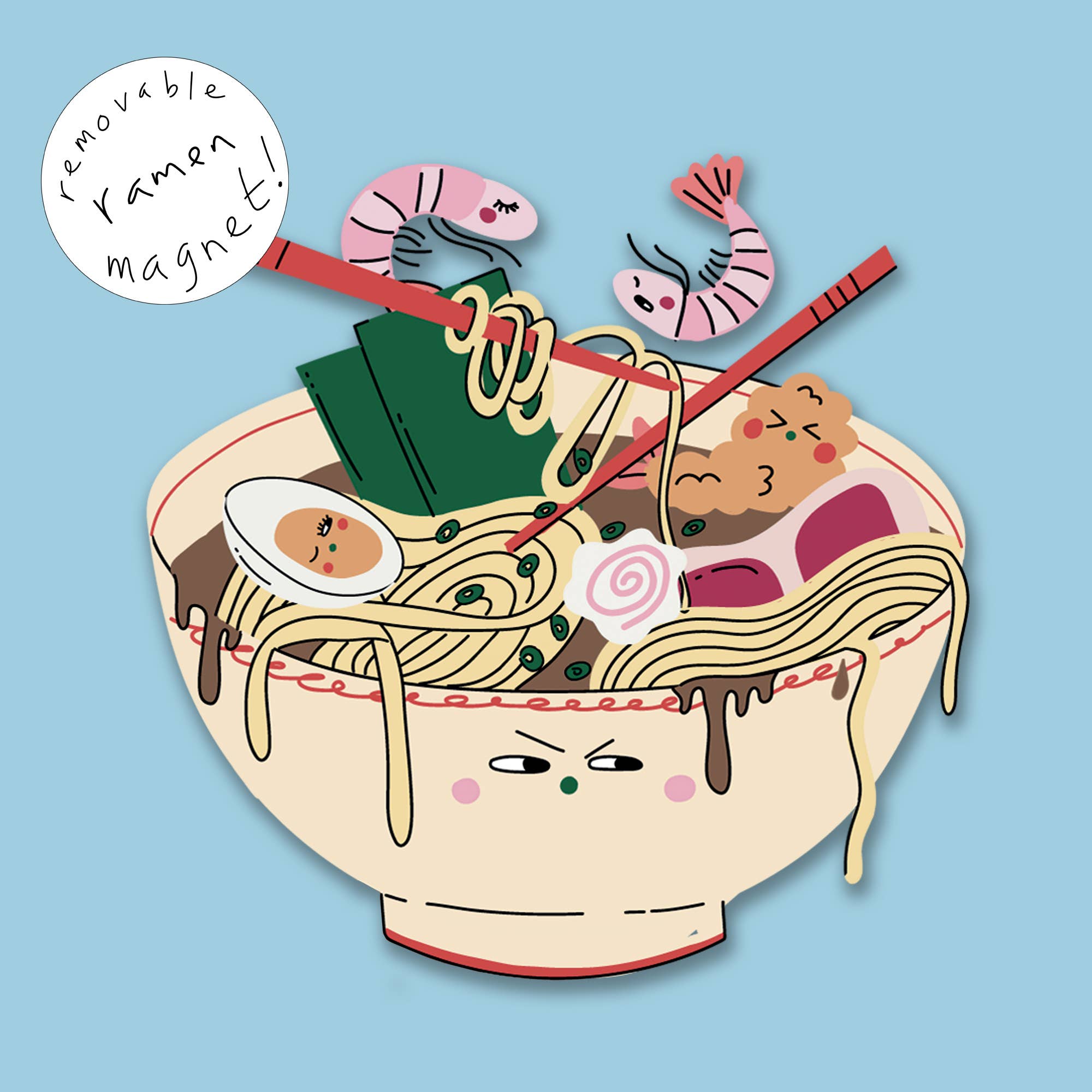 Afneembare koelkastmagneet van de ramen wenskaart van Eat the Moon