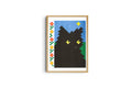 Risografieposter 'Black Cat' van Joe O'Donnell, gedrukt door KIBLIND Atelier