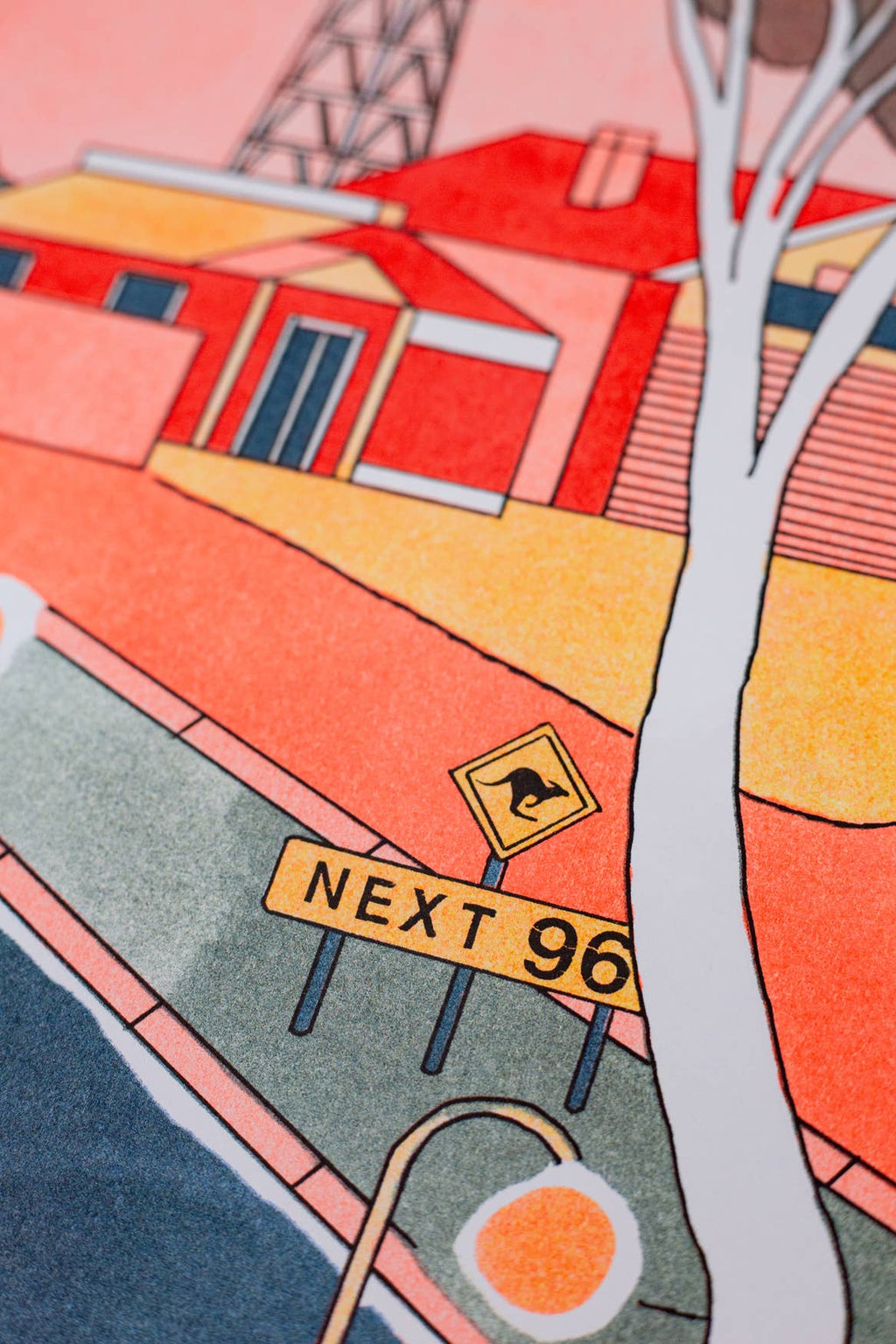 A3 risoposter 'Nowhere in Australia' op Munken-papier