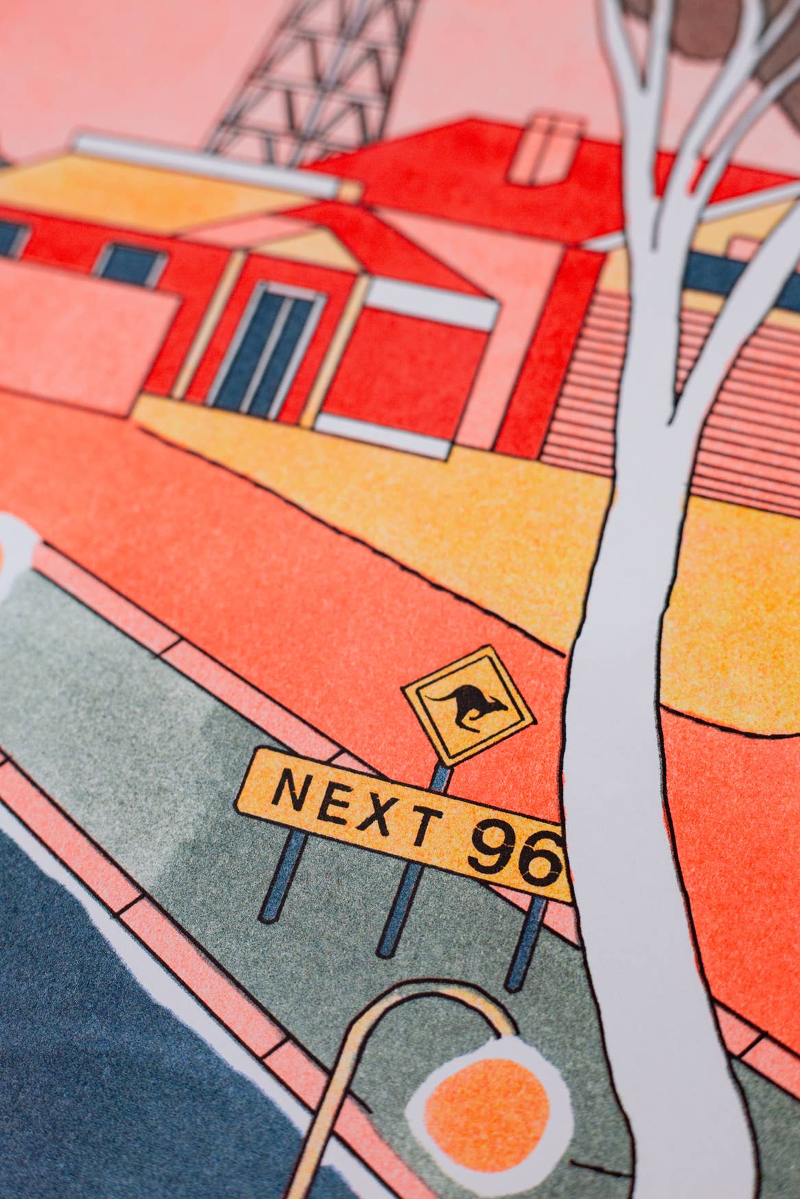 A3 risoposter 'Nowhere in Australia' op Munken-papier