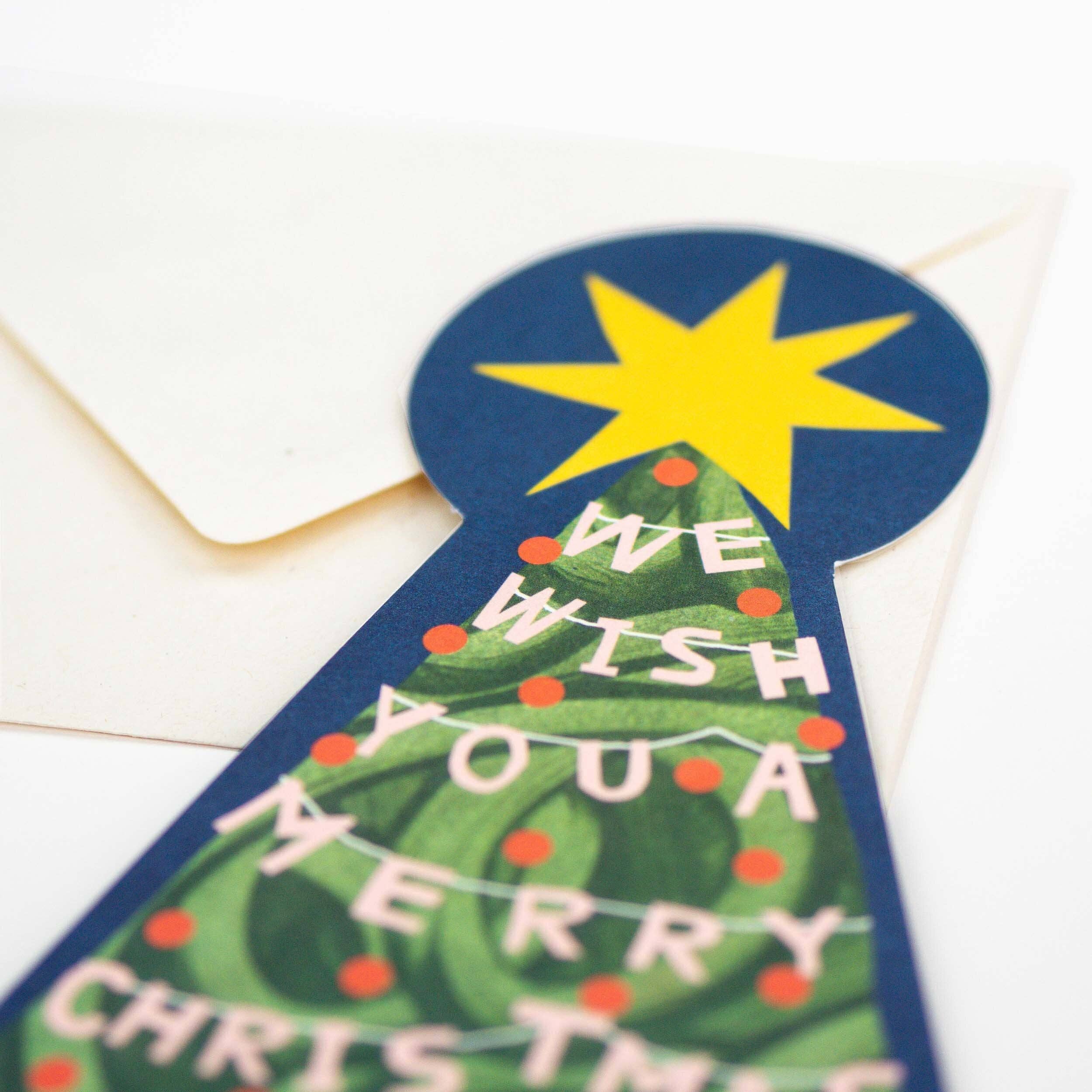 Detail van de kerstboom met ster