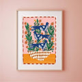 Folk vogels en bloemen