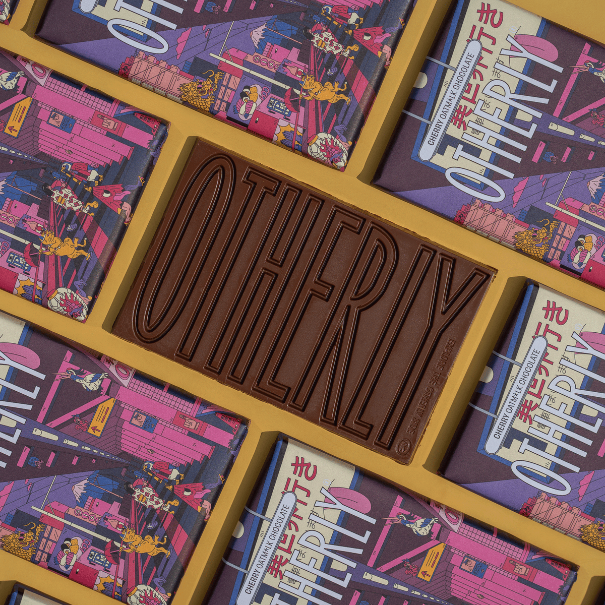 Gebroken reep Otherly Cherry Oatm*lk chocolade