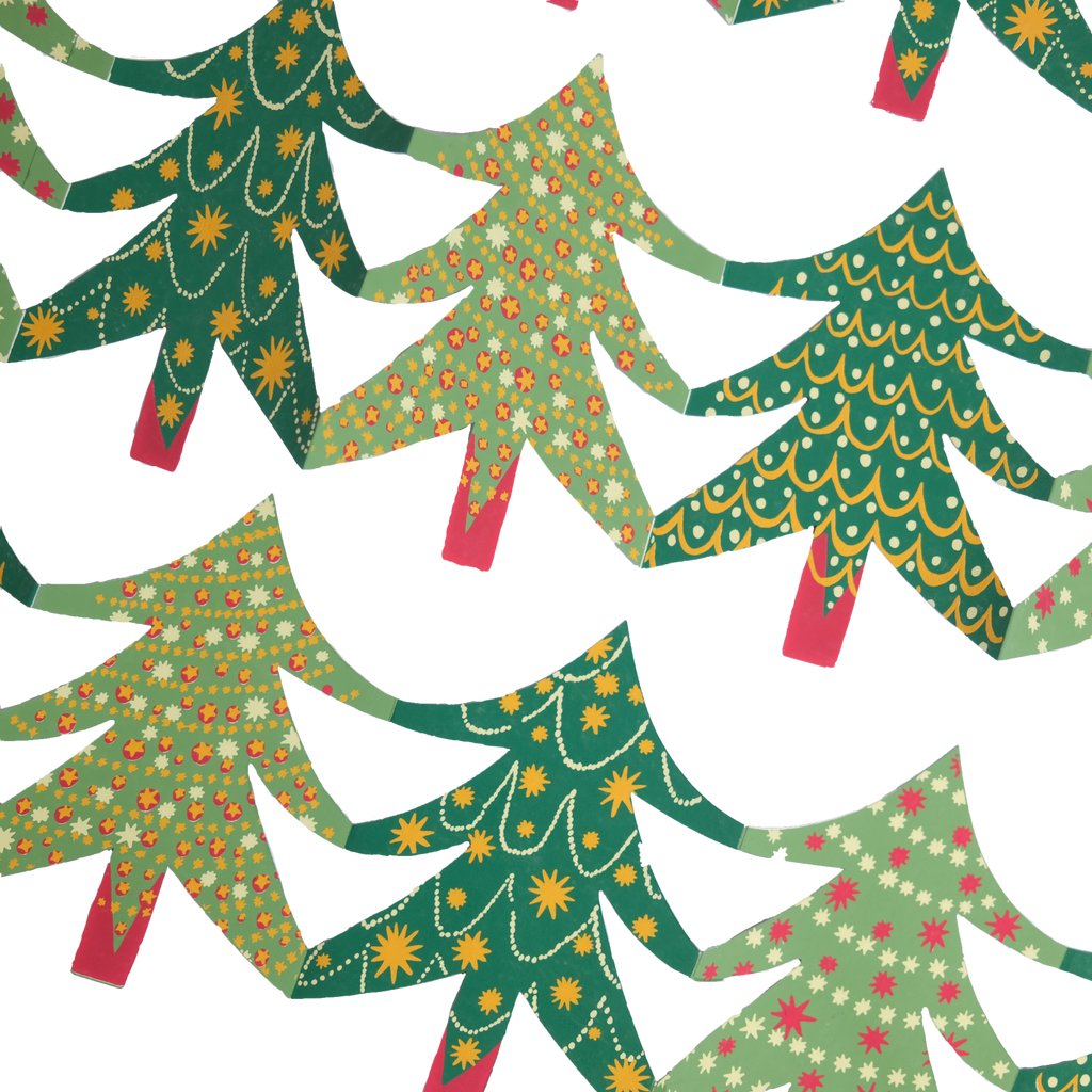 Kerstboomslinger van gerecycled papier
