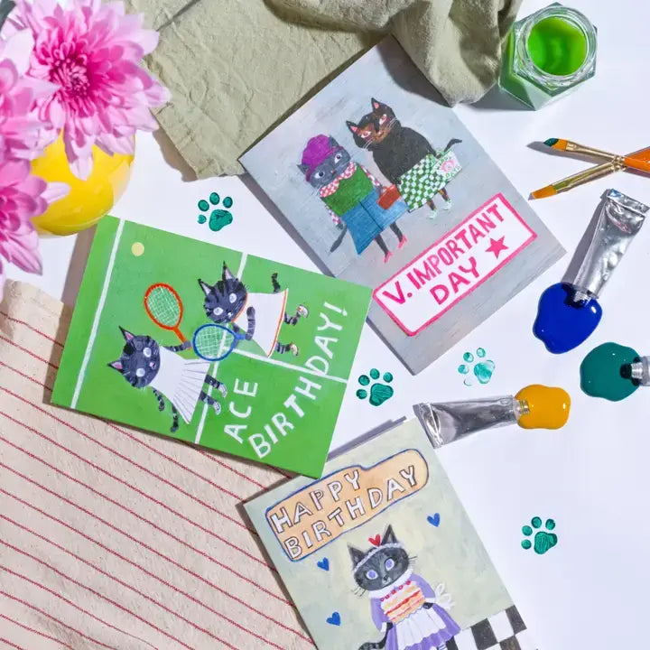 Goed gedaan Bloem Felicitatiekaart | Goed gedaan Kaart | Kat