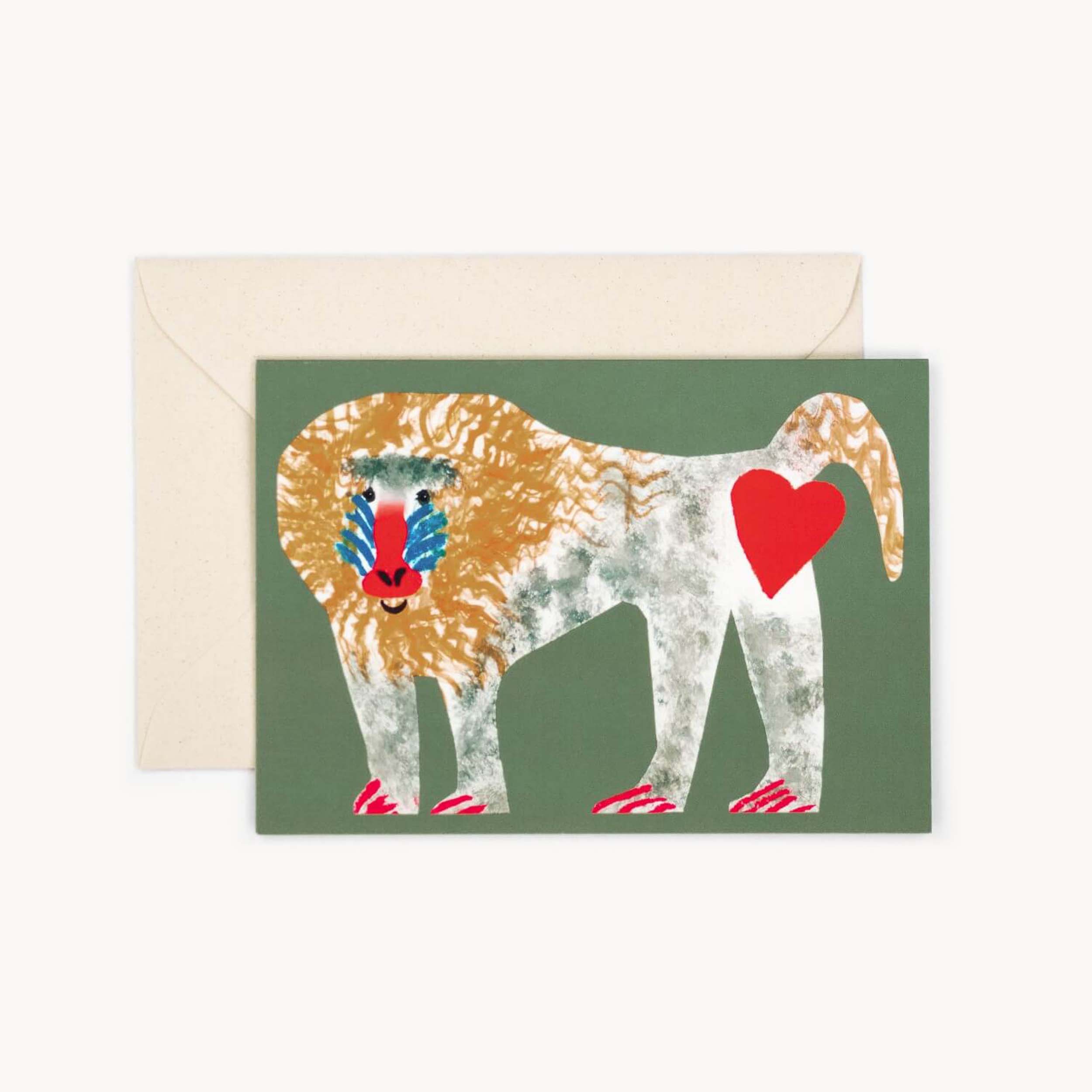 Grappige liefdeskaart met baviaan van Hadley