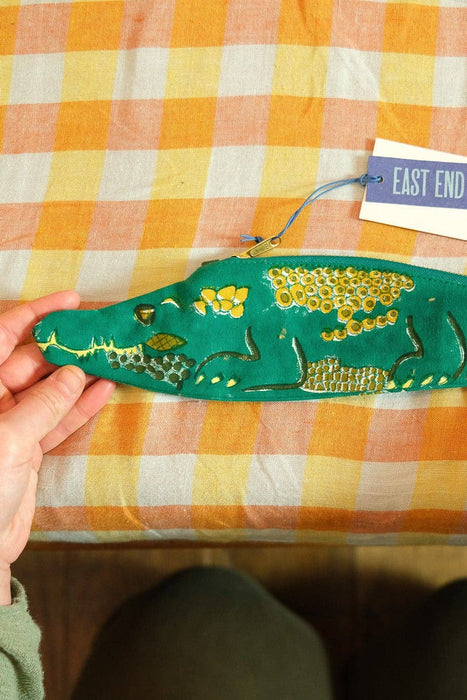 Alligator fabric pencil case