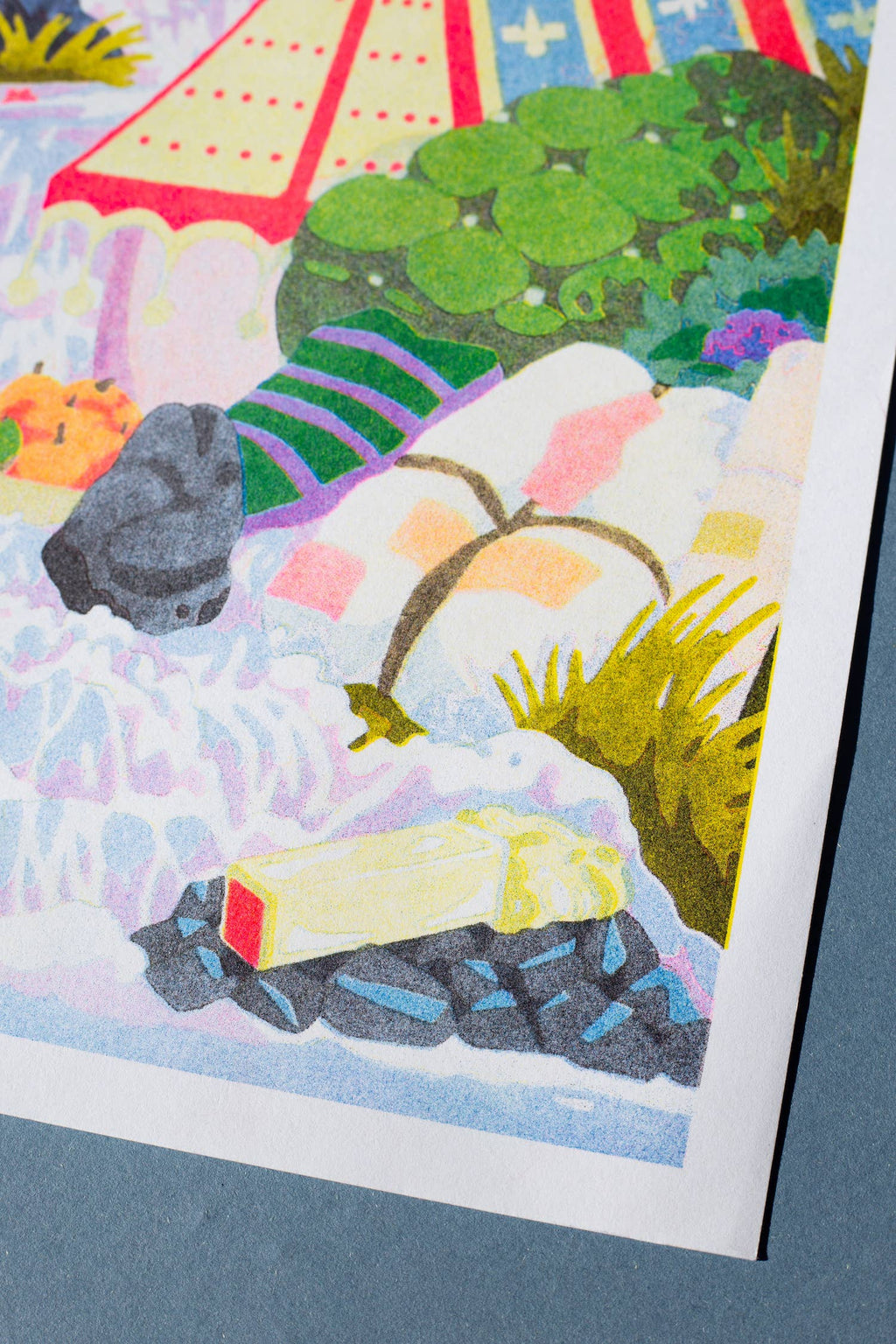 A3 risoposter Spirited Away van Camille Gobourg op Munken-papier
