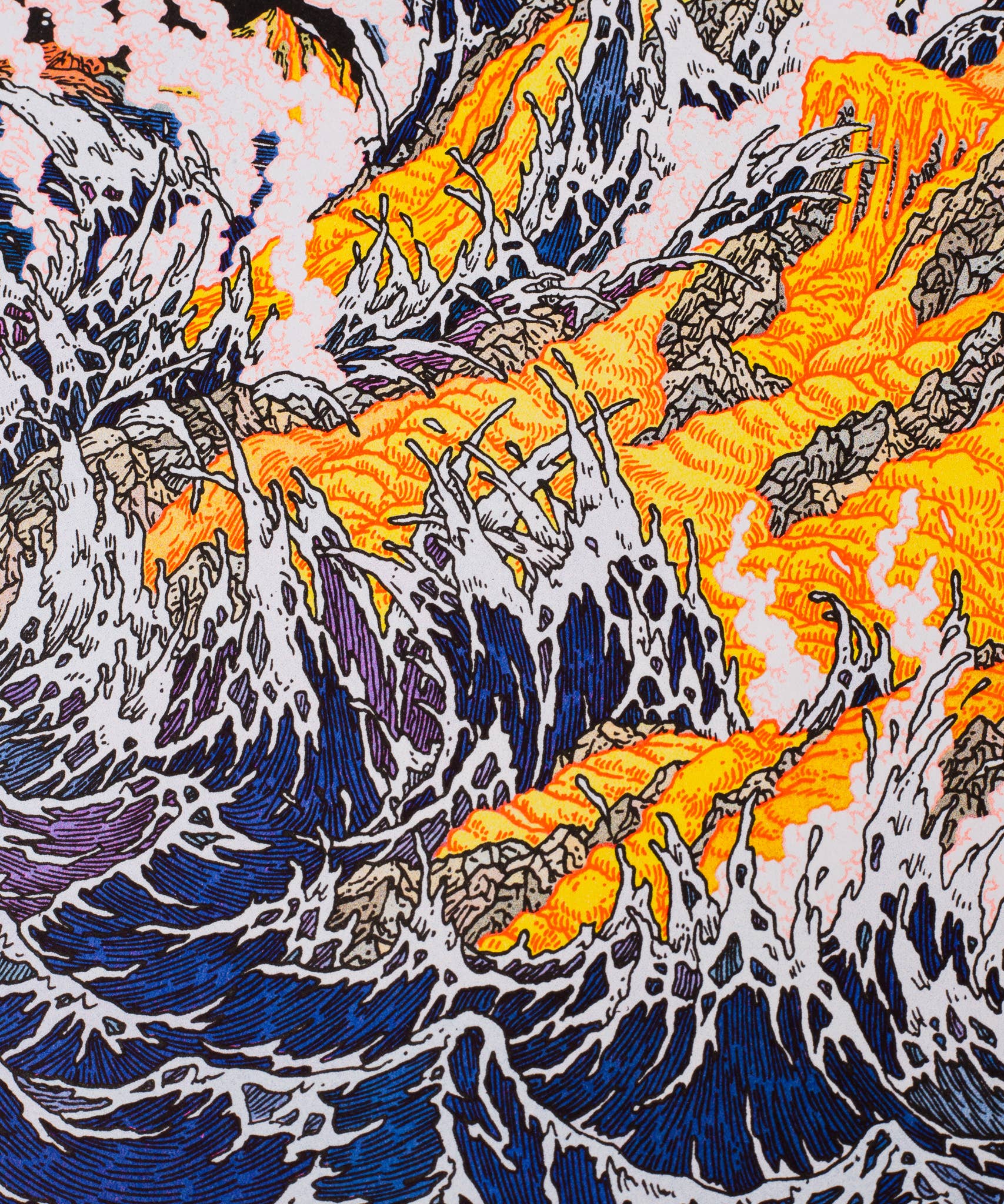 Poster 'The Rise of the Imaginary' aan de muur, sfeerbeeld