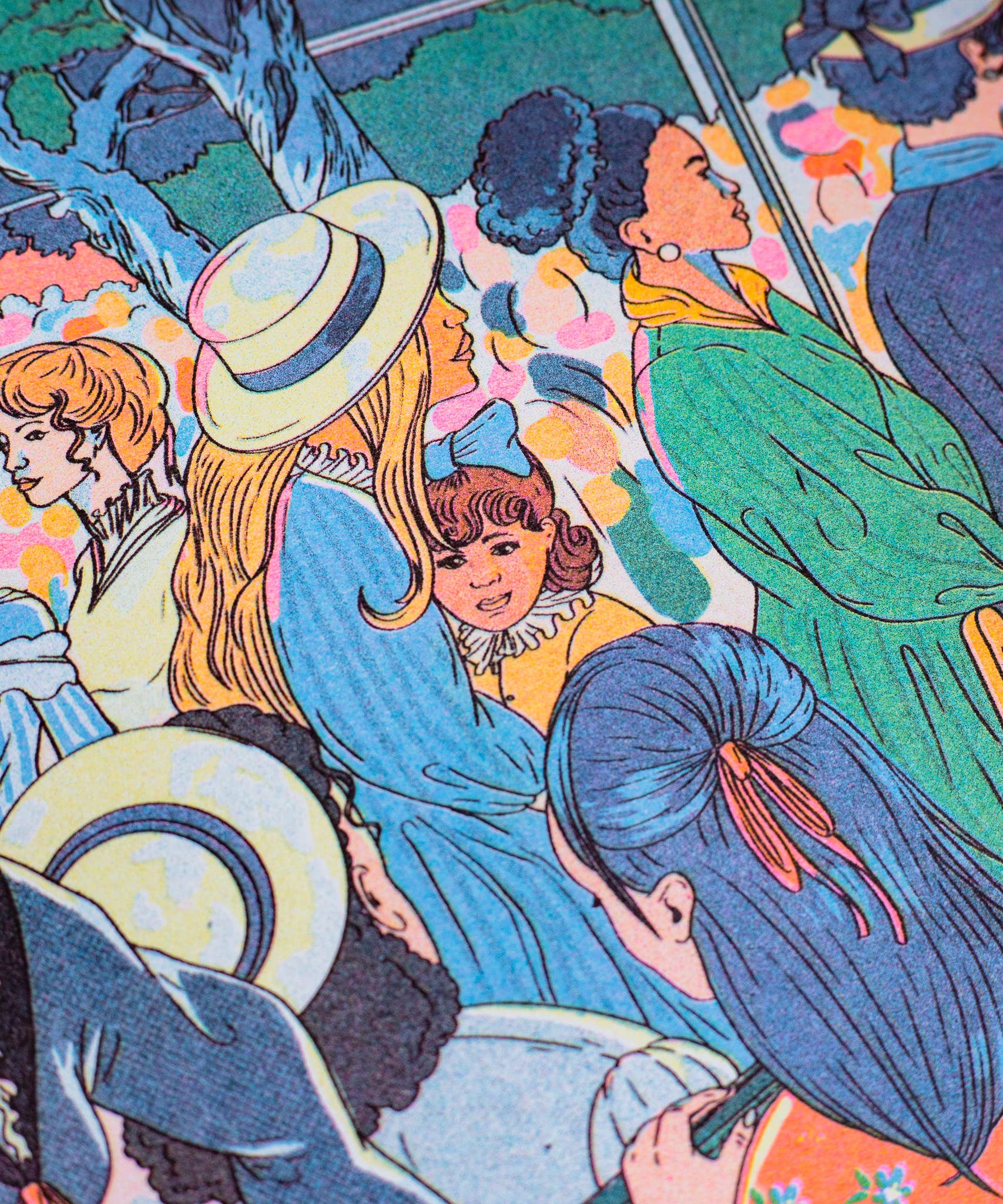 Risoposter Bal du moulin de la Galette van María Jesús Contreras, detailbeeld