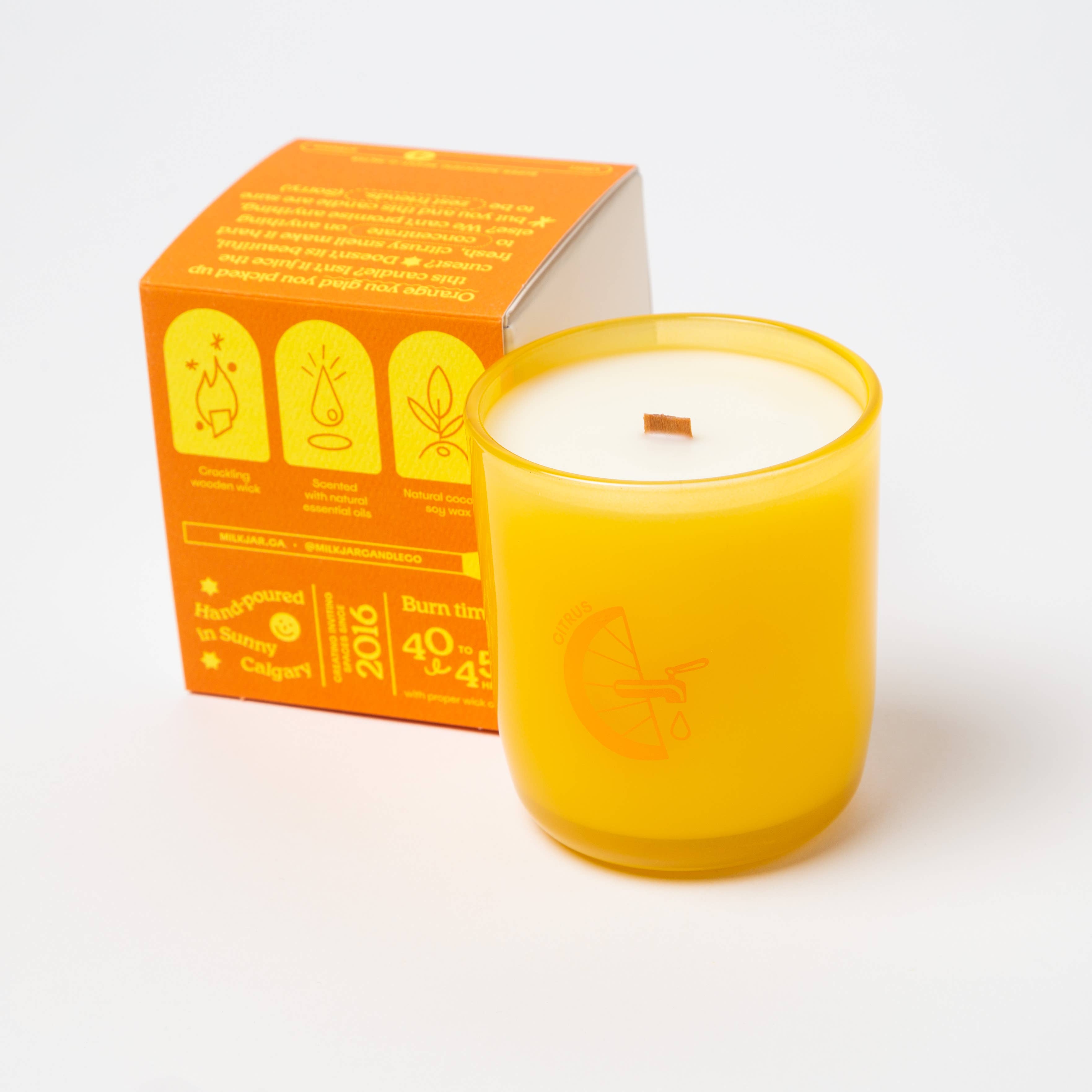 Citrus - Kaars met etherische olie en soja van 8 oz