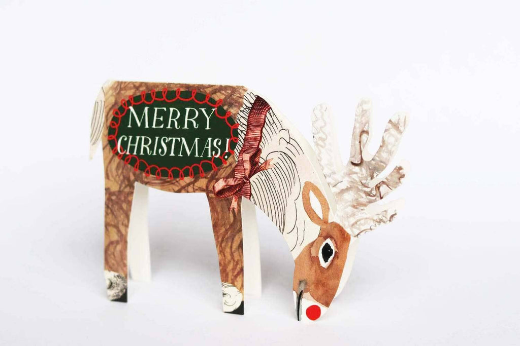 Rudolph kaart met gerecyclede citruspapieren envelop