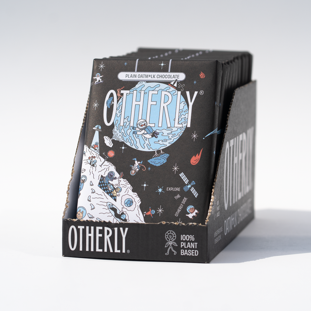 Verpakking Otherly Plain Oatm*lk chocolade, achterzijde