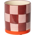 Sara geruit bordeaux plantenpot van Eja, 20×ø10 cm
