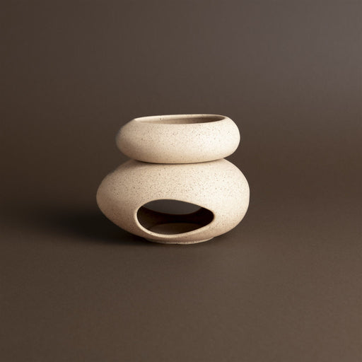 Beige ceramic wax melter-Stera