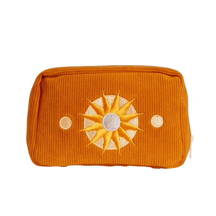 Corduroy make-uptas in gebrand oranje-Stera