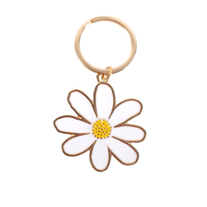 Emaille sleutelhanger met Daisy Flower-Stera