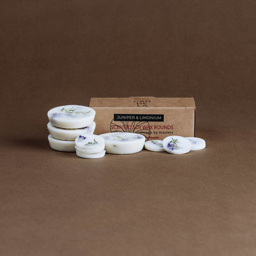 Juniper & limonium scented soy wax rounds-Stera