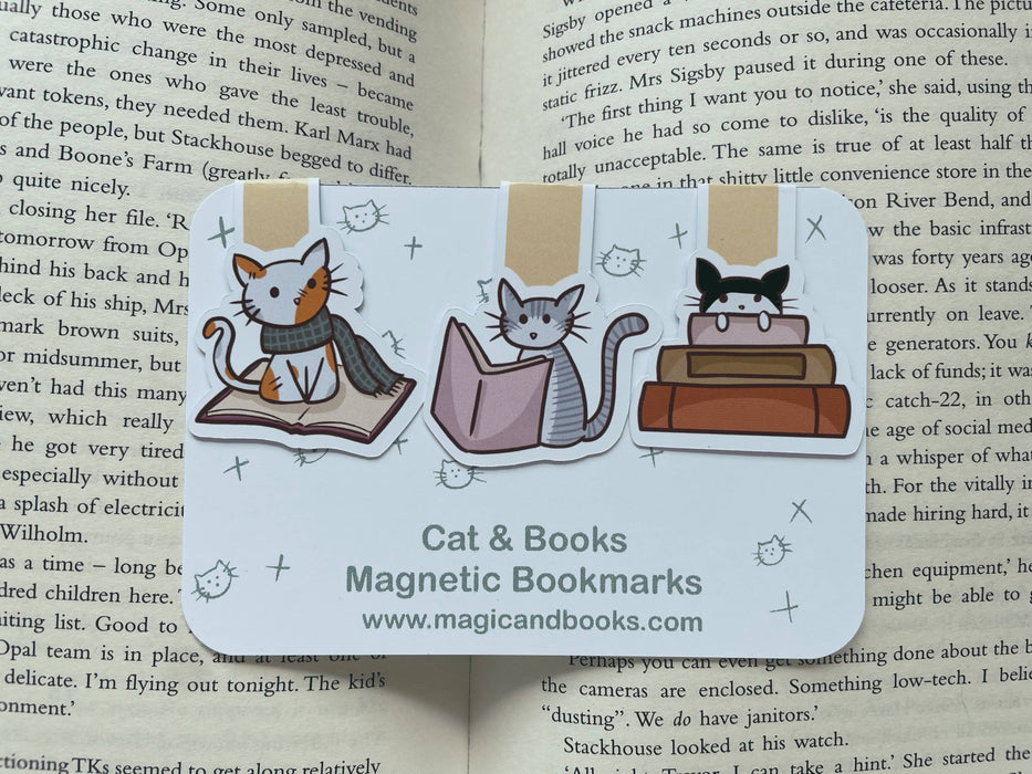 Magnetische boekenlegger voor katten en boeken-Stera